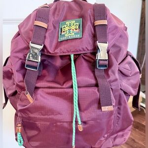 Tory Burch Plum Backpack with Silver Accents